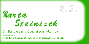 marta steinisch business card